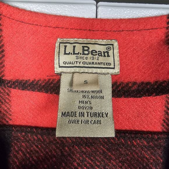 LL Bean Mackinaw Wool Vest Small Buffalo Plaid Hunting Outdoors Retro Grandpa - Picture 6 of 10